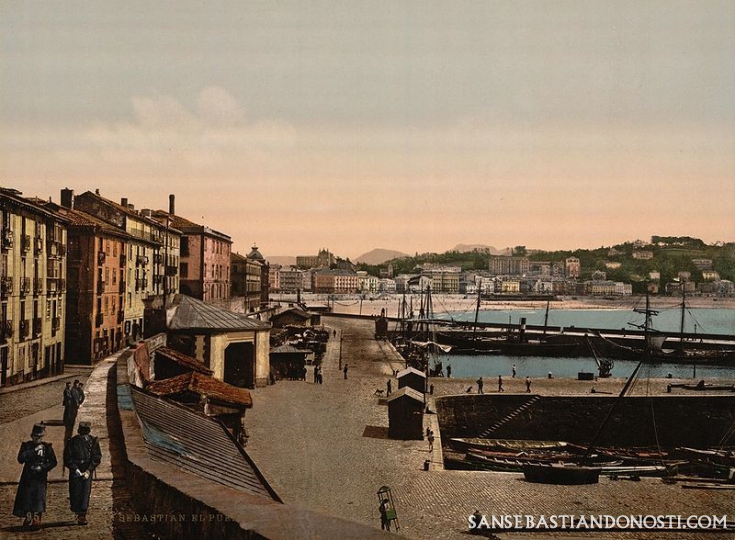Puerto de San Sebastin en 1890 (San Sebastin - Donosti)