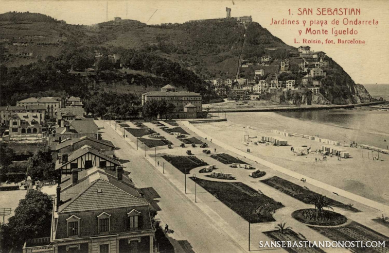 San Sebastián: Jardines y playa de Ondarreta y monte Igueldo (San Sebastián - Donosti)